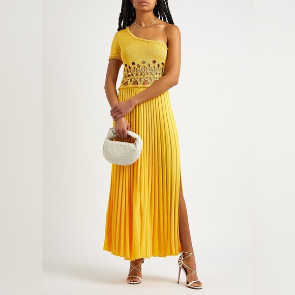 CHRISTOPHER ESBER Crochet One Shoulder Dress (Yellow) - RRP $970 - Picture 4 of 5